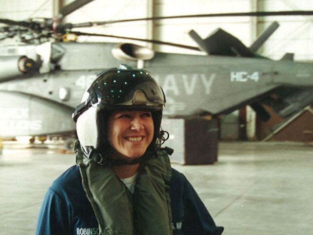 Elizabeth Perez Halperin while serving in the U.S. Navy. (Courtesy Elizabeth Perez Halperin)
