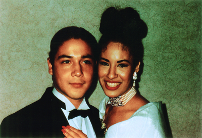 Chris Perez (left) with Selena (right) (Courtesy Chris Pérez)