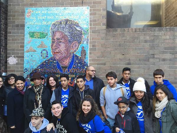A mural for the late Antonia Pantoja, founder of Aspira and Presidential Medal of Freedom recipient, was unveiled Saturday, November 21, 2015 in New York City's El Barrio. (Photo: Kristina Puga)